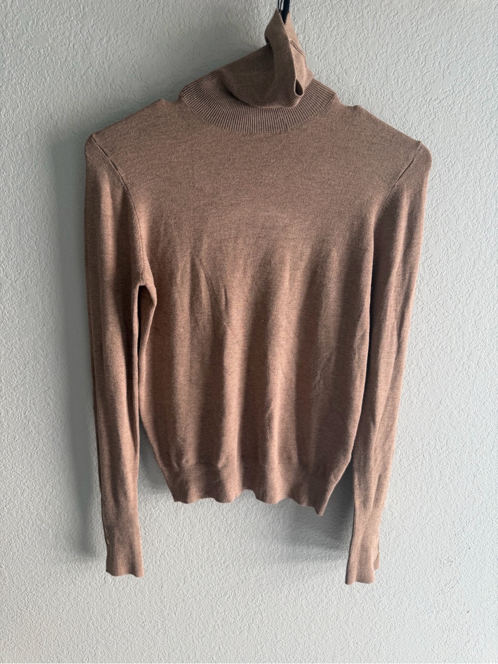 Zara Taupe Turtleneck Sweater - Lightweight Knit